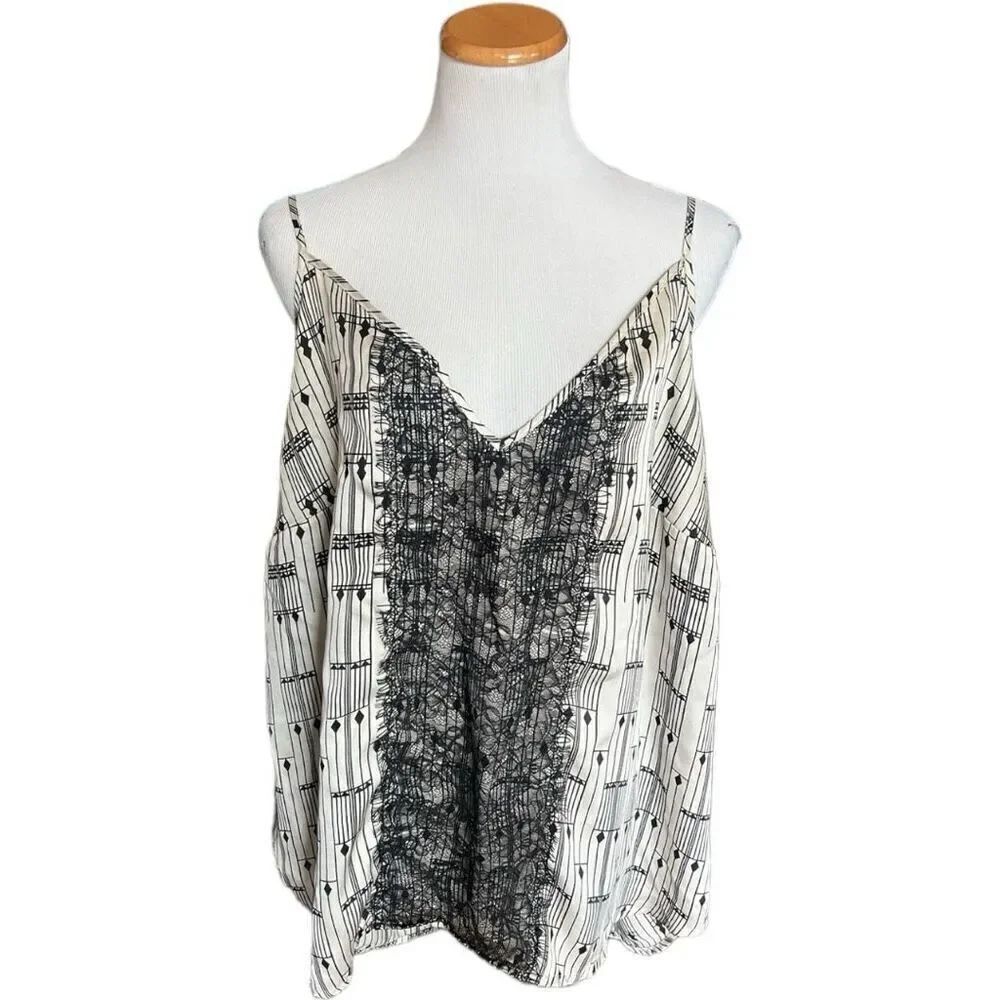 Womens Beverly Drive Sateene Lace Embellished Cami Tank Top - Sz 24W